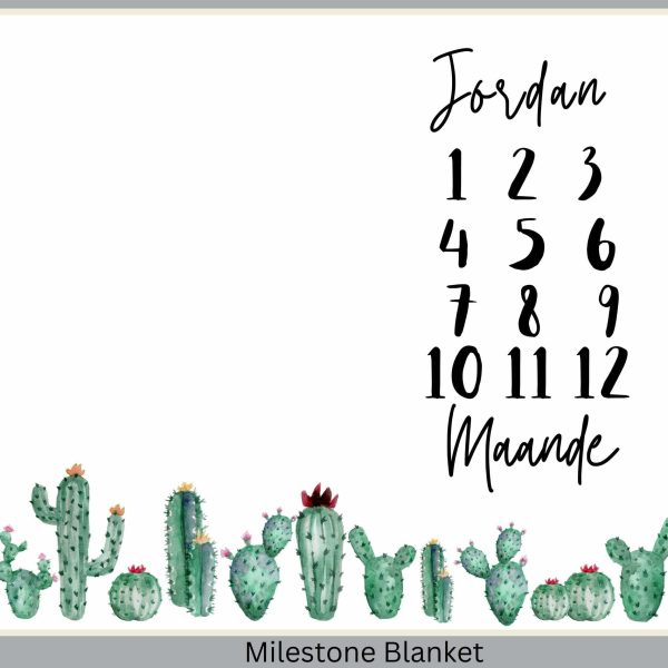 Cactus Milestone Blanket Afr