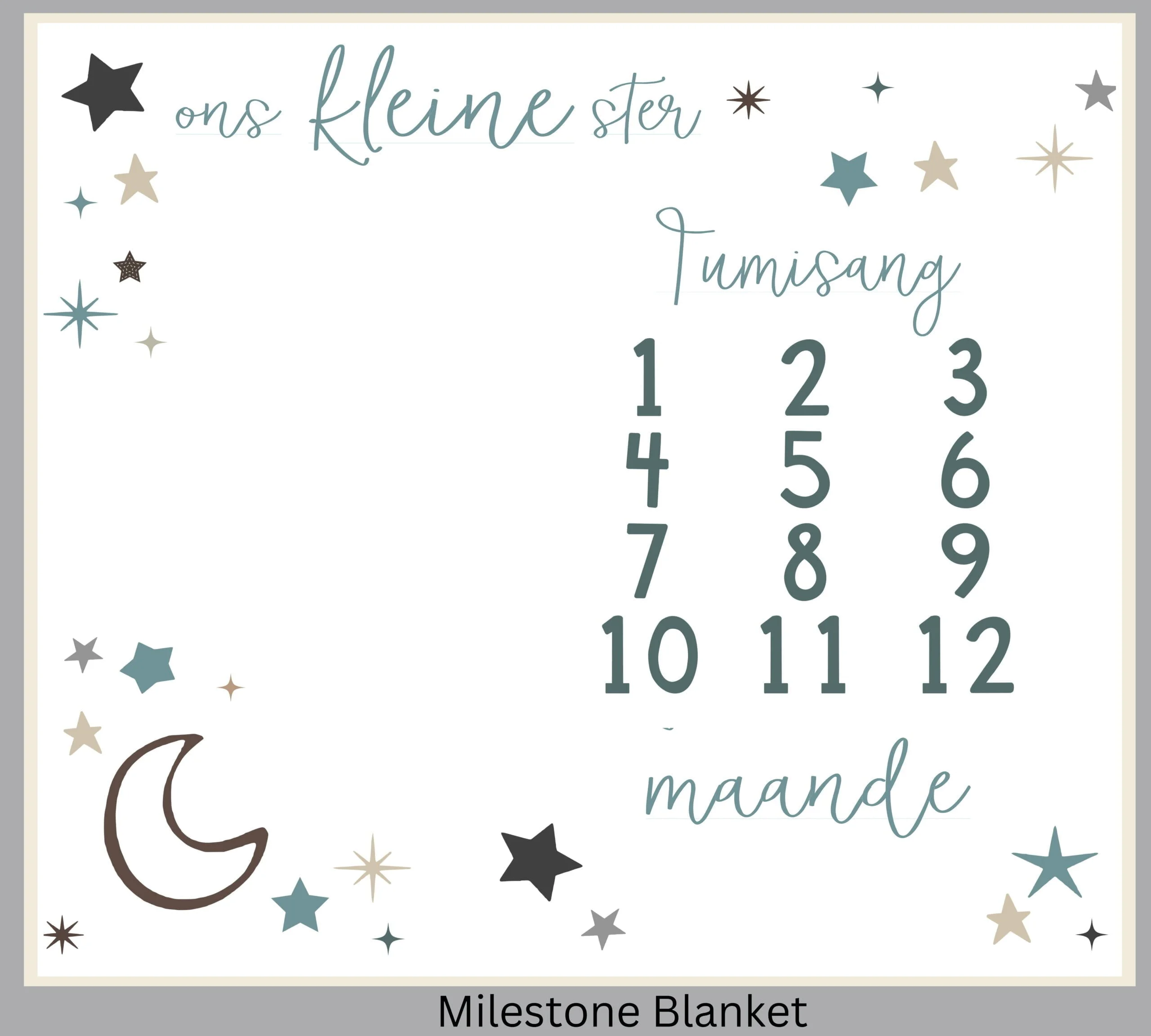 Star Milestone Blanket Afr