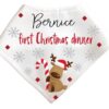 First Christmas dinner bandana bib