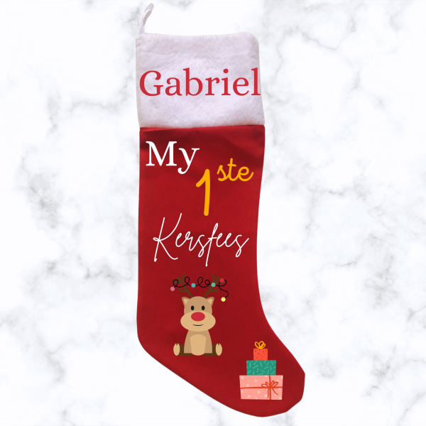 My 1st Christmas Reindeer Afr - Red