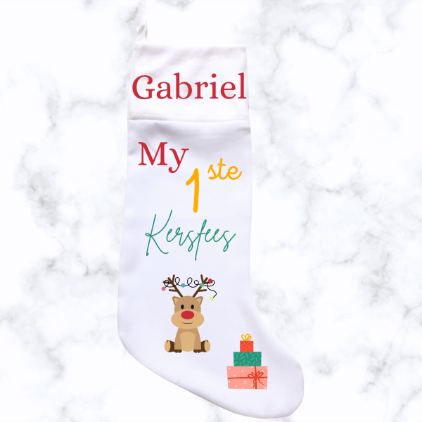 My 1st Christmas Reindeer Afr - White