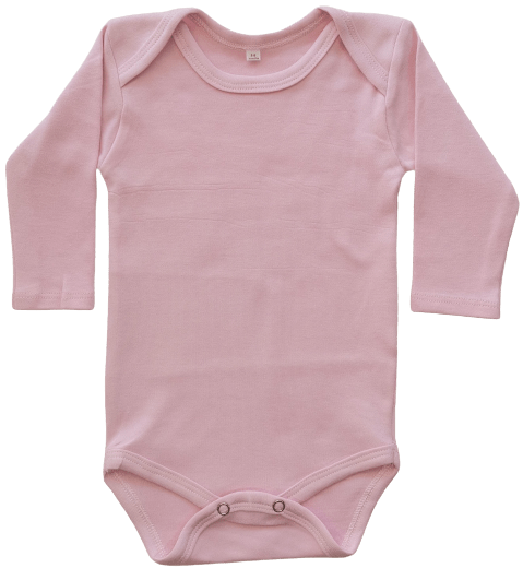 Long Sleeve Onesie - 18-24 MONTHS, BABY PINK