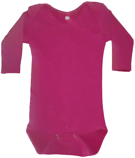 Long Sleeve Onesie - 18-24 MONTHS, CERISE