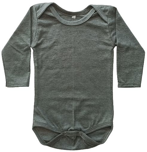 Long Sleeve Onesie - 18-24 MONTHS, CHARCOAL