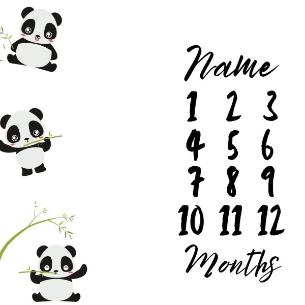 Panda Milestone Blanket