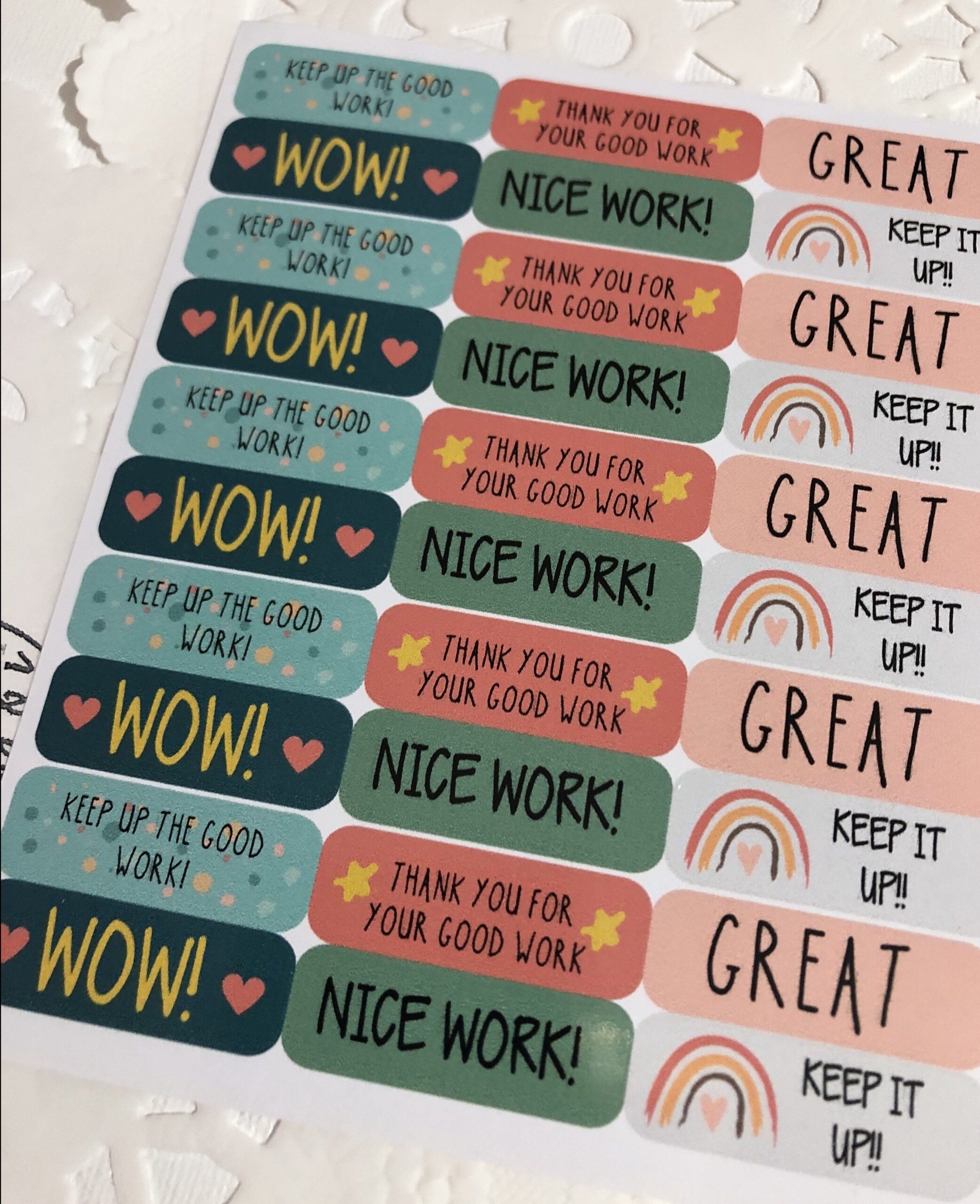 Rainbow Motivation Stickers