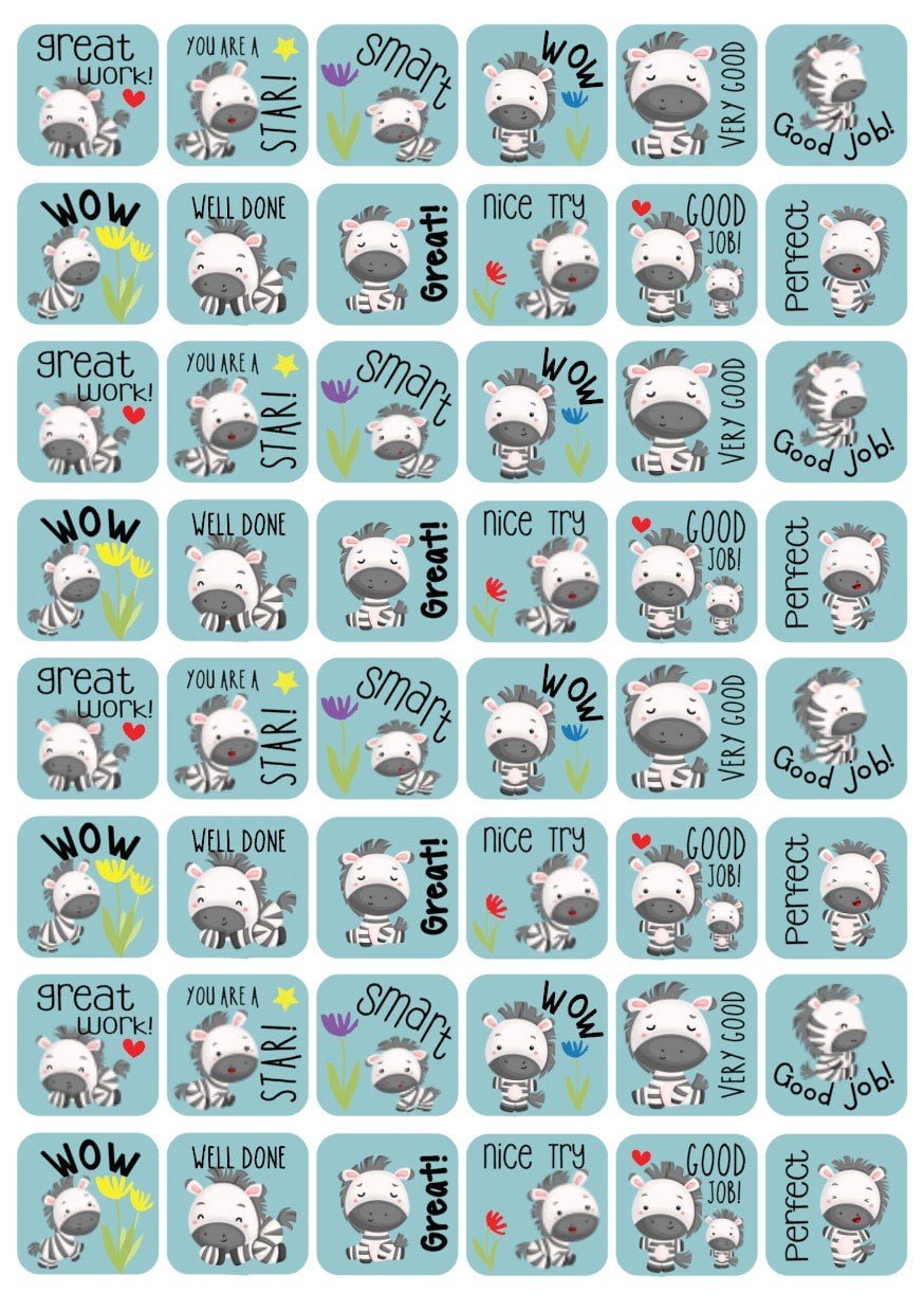 Zebra Reward Stickers