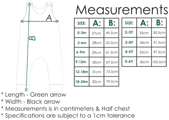 SLOUCH ROMPER SIZE CHART