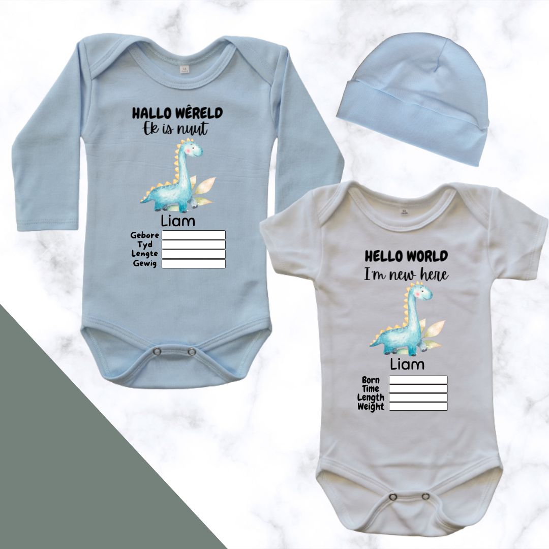 Blue Dino Newborn Design