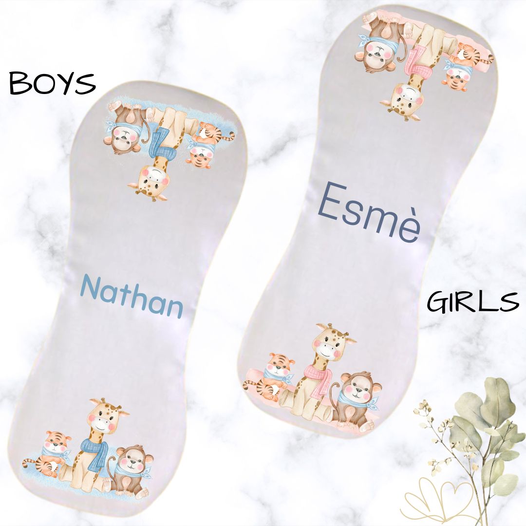 Cute Baby Wild Animals Burp Cloth