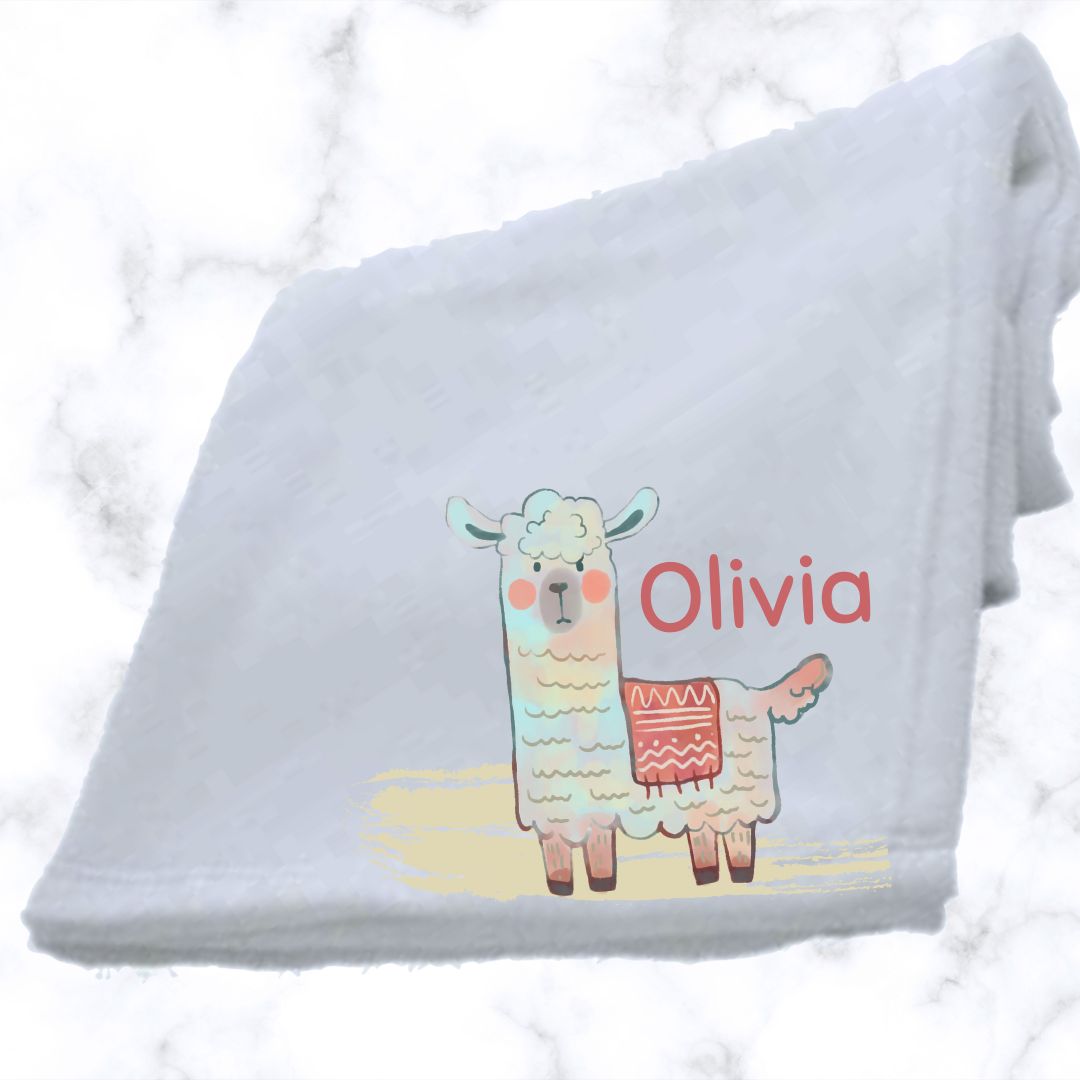 Cute Llama Fluffy Fleece Blanket
