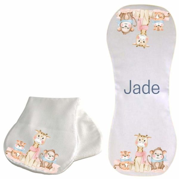 Cute Baby Wild Animals Burp Cloth