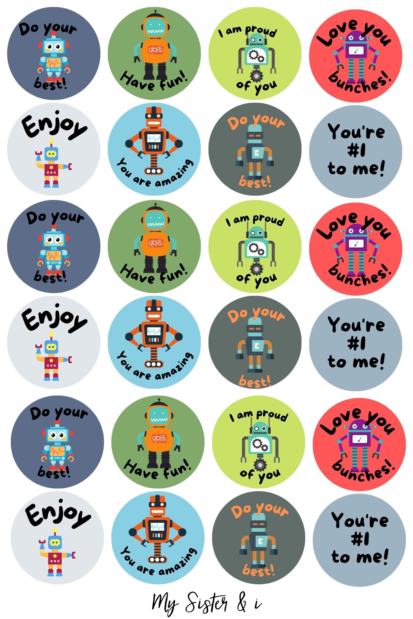 English Lunch Box Stickers