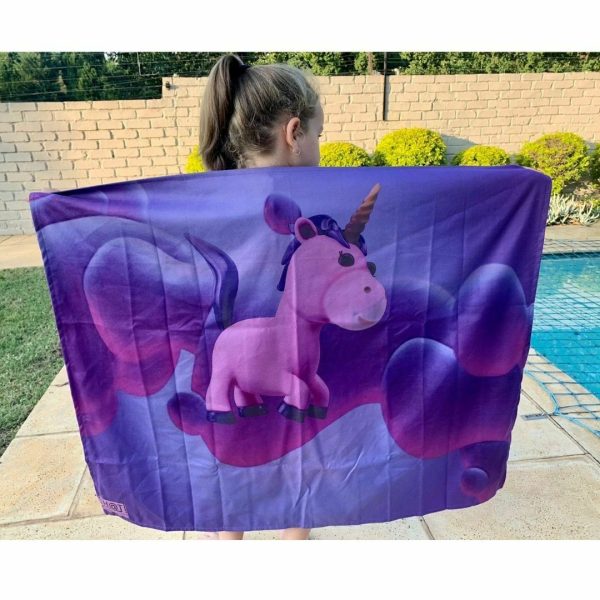 Unicorn microfibre baby towel