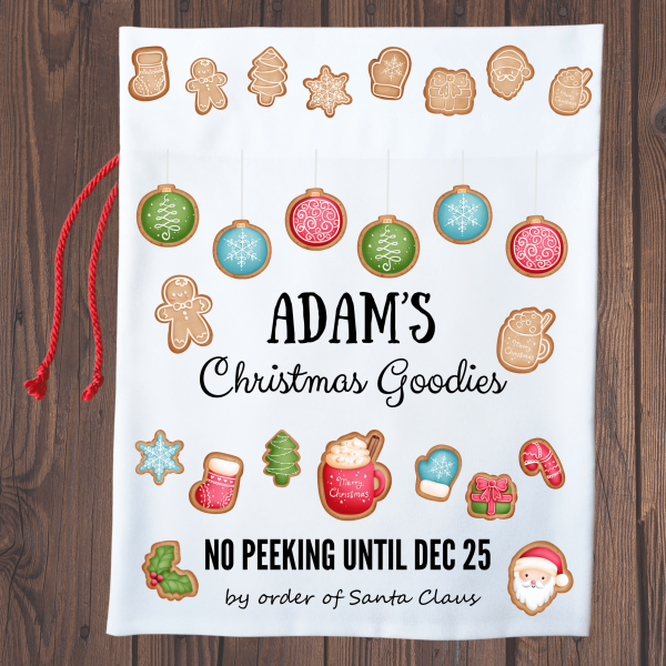 Christmas Cookies Sack Mockup Flat