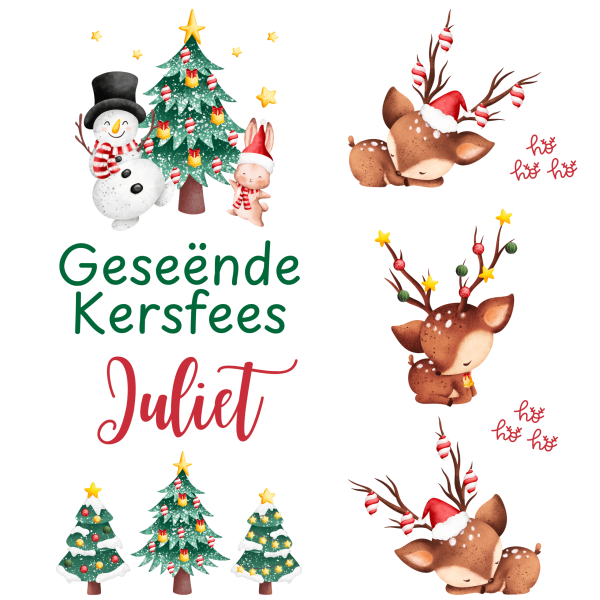 Sleeping Reindeer Christmas Sack Design - Afr