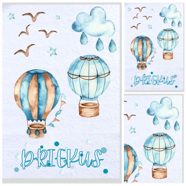 Hot Air Balloon Burp Cloth