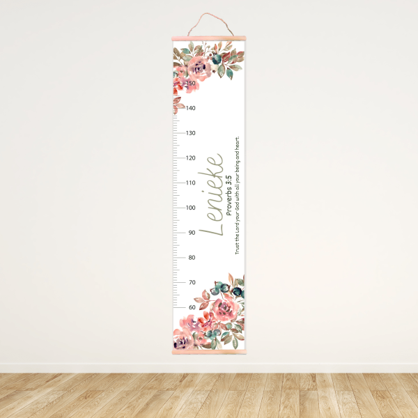 Watercolour Flower Theme 1 Growth Chart