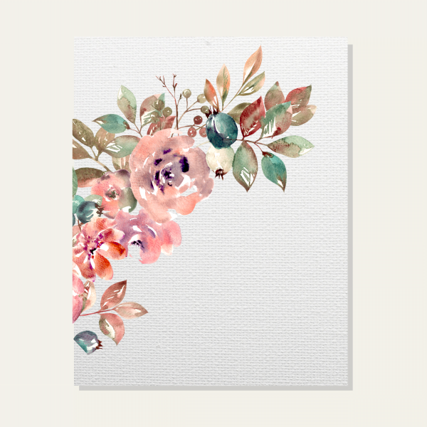 Alternative view of Watercolour Flower Theme 1