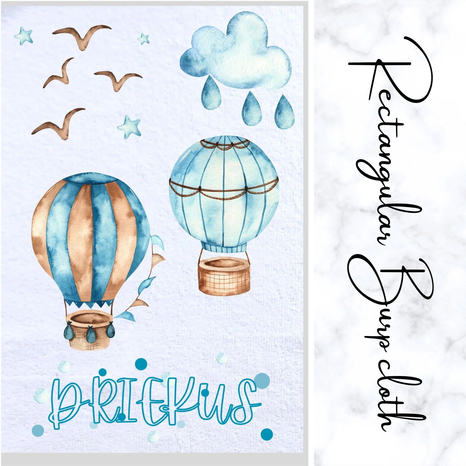 Hot Air Balloon Burp Cloth