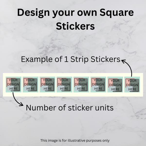 Design your own Vinyl Square Stickers