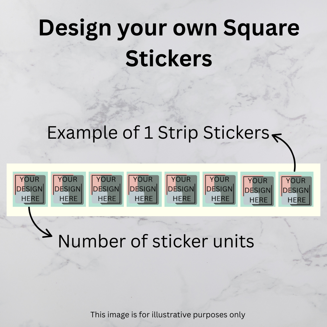 Design your own Vinyl Square Stickers