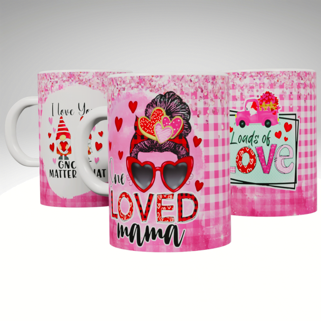 Pink Picture Frame Valentines Mug