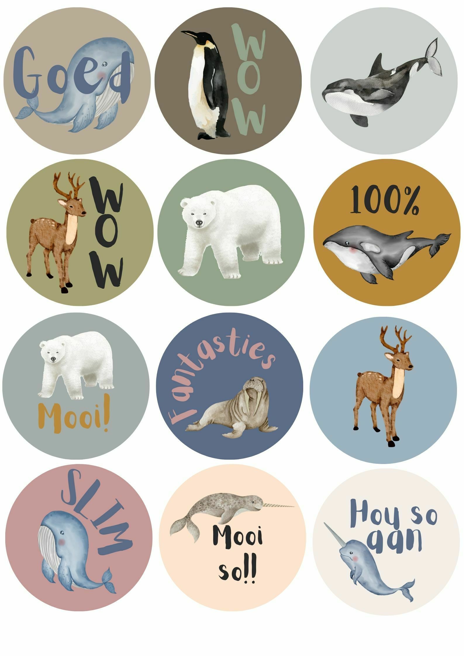 Arctic Animal Stickers