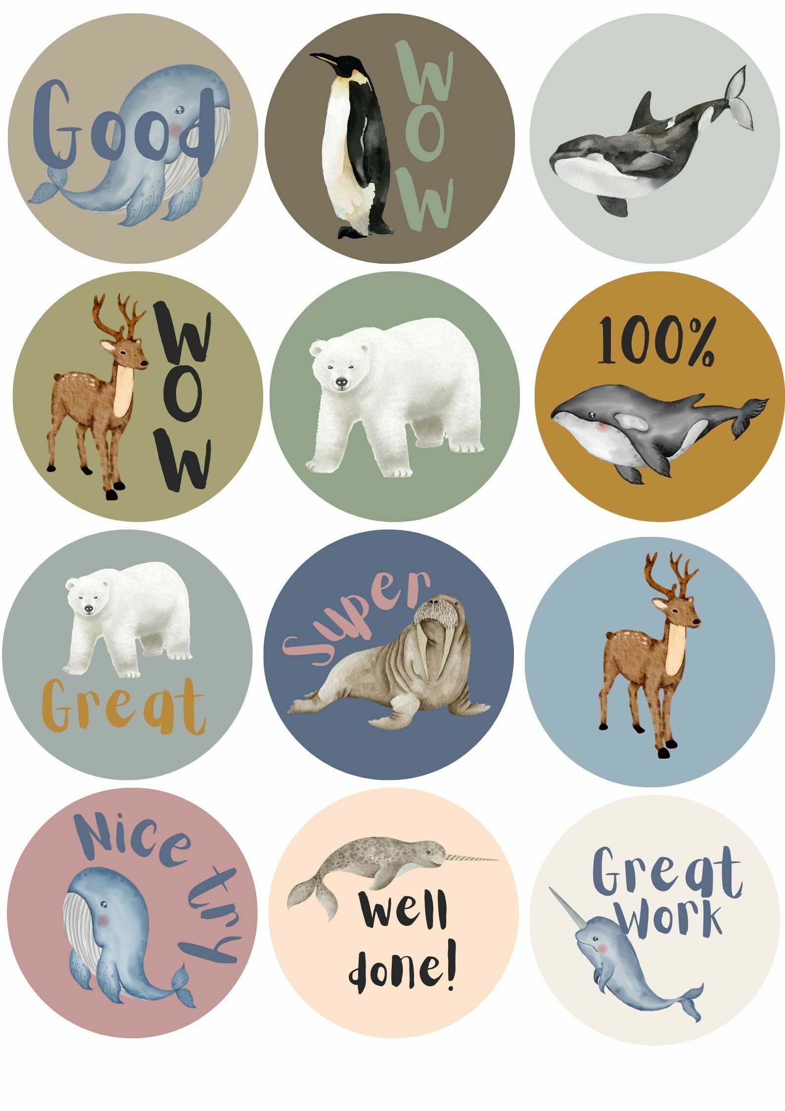 Arctic Animal Stickers