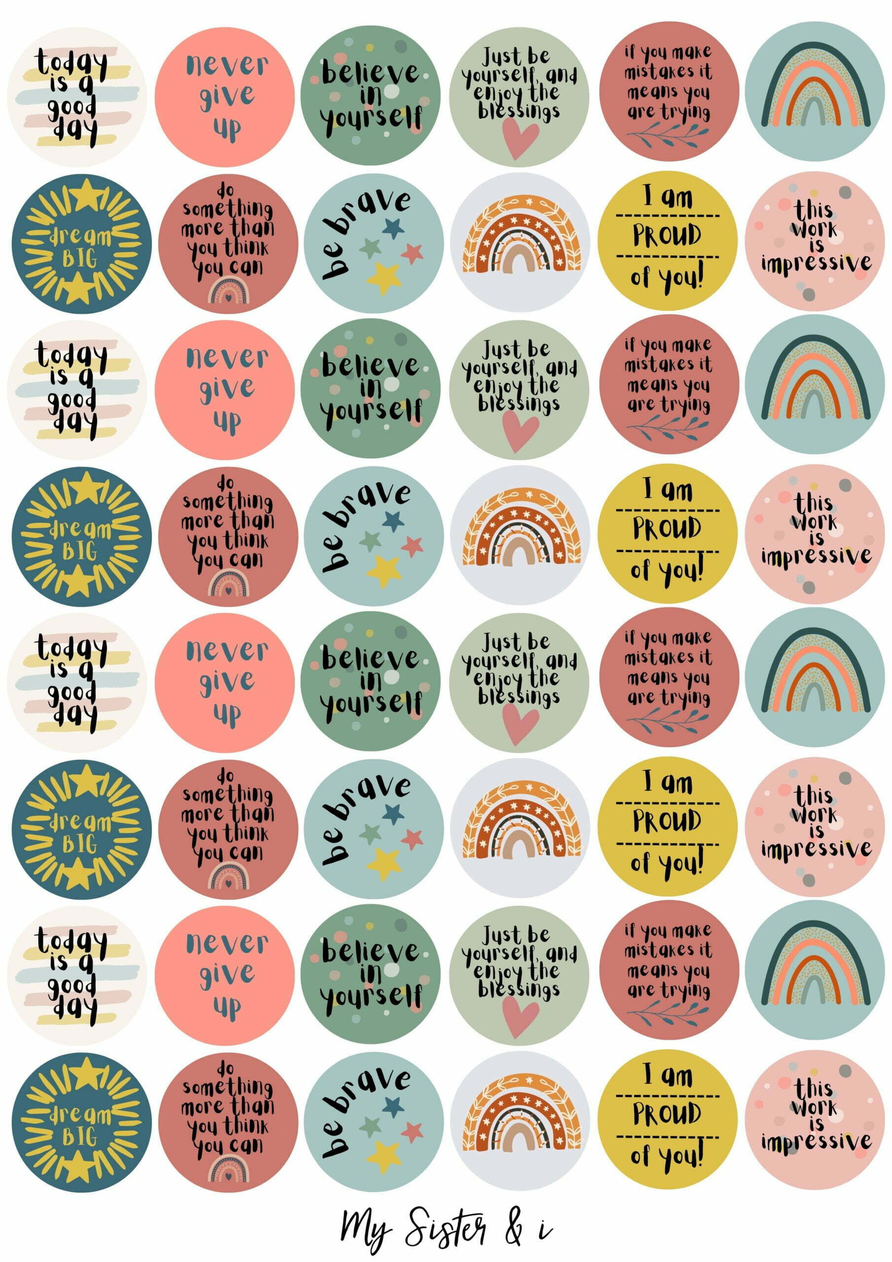 Boho Motivation Stickers