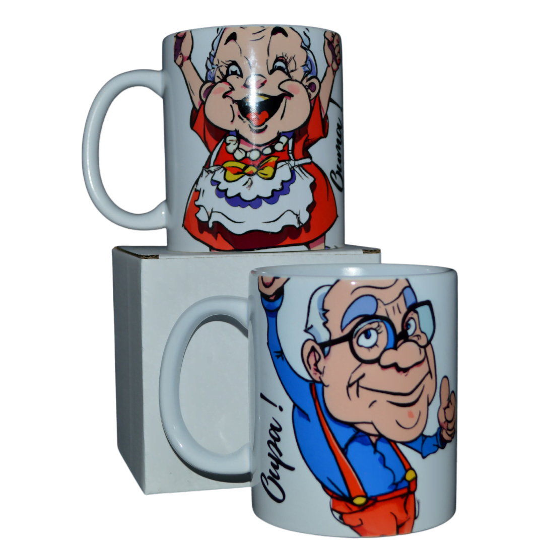 Grandma & Grandpa Cartoon Mugs