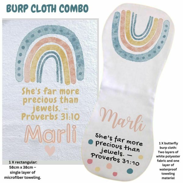 Proverb Burp Cloth Combo