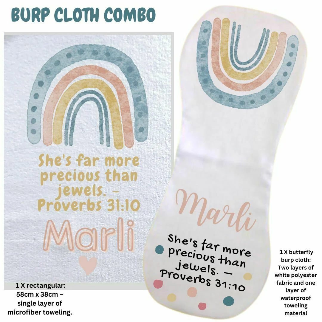 Proverb Burp Cloth Combo
