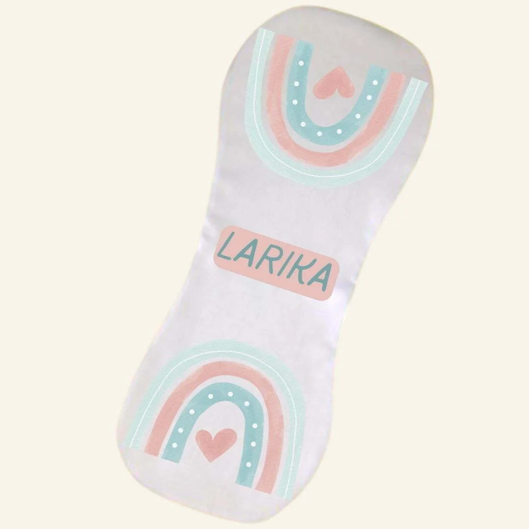 Rainbow and Heart Burp Cloth Combo
