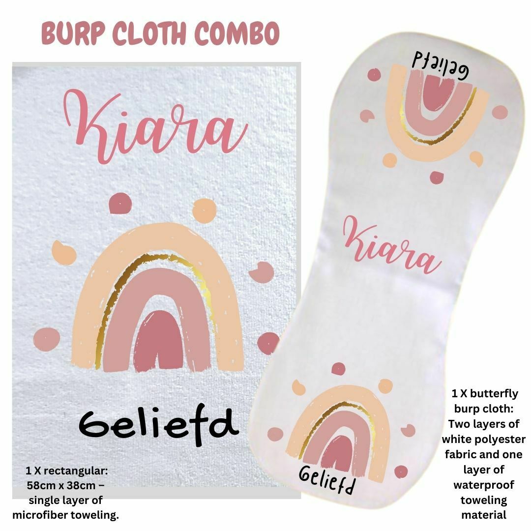 Rainbow Burp Cloth Combo My Sister & i