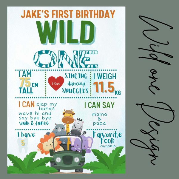 Wild One Milestone Board
