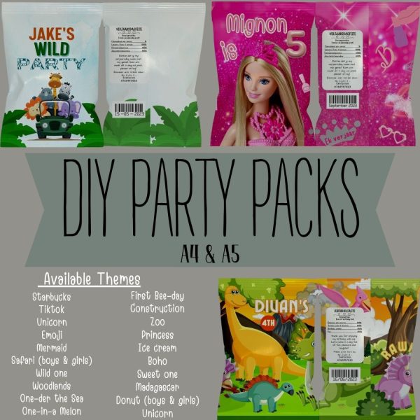 DIY Party Packs A4 & A5