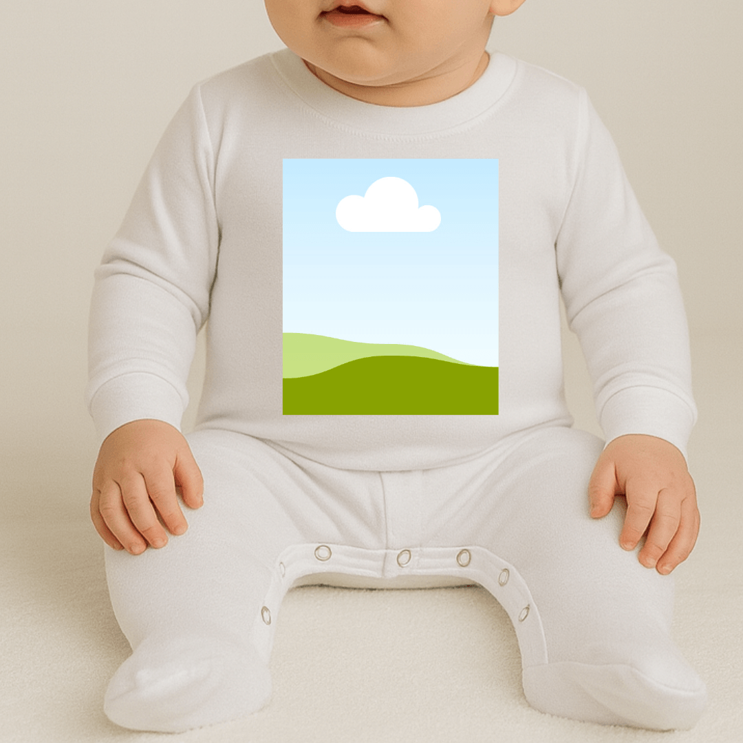 Closed Feet Babygrow Custom Printed