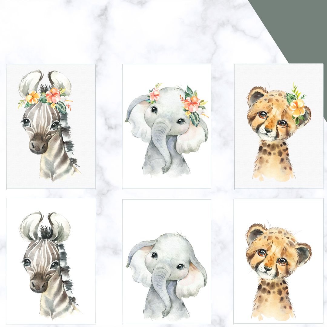 African Animals Canvas Individuals