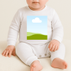 Open Feet Babygrow Custom Printed