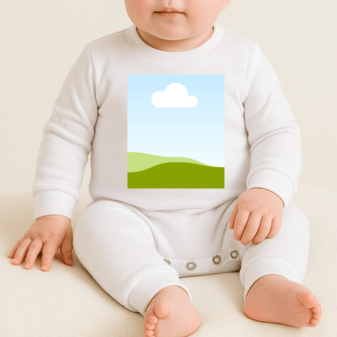 Open Feet Babygrow Custom Printed