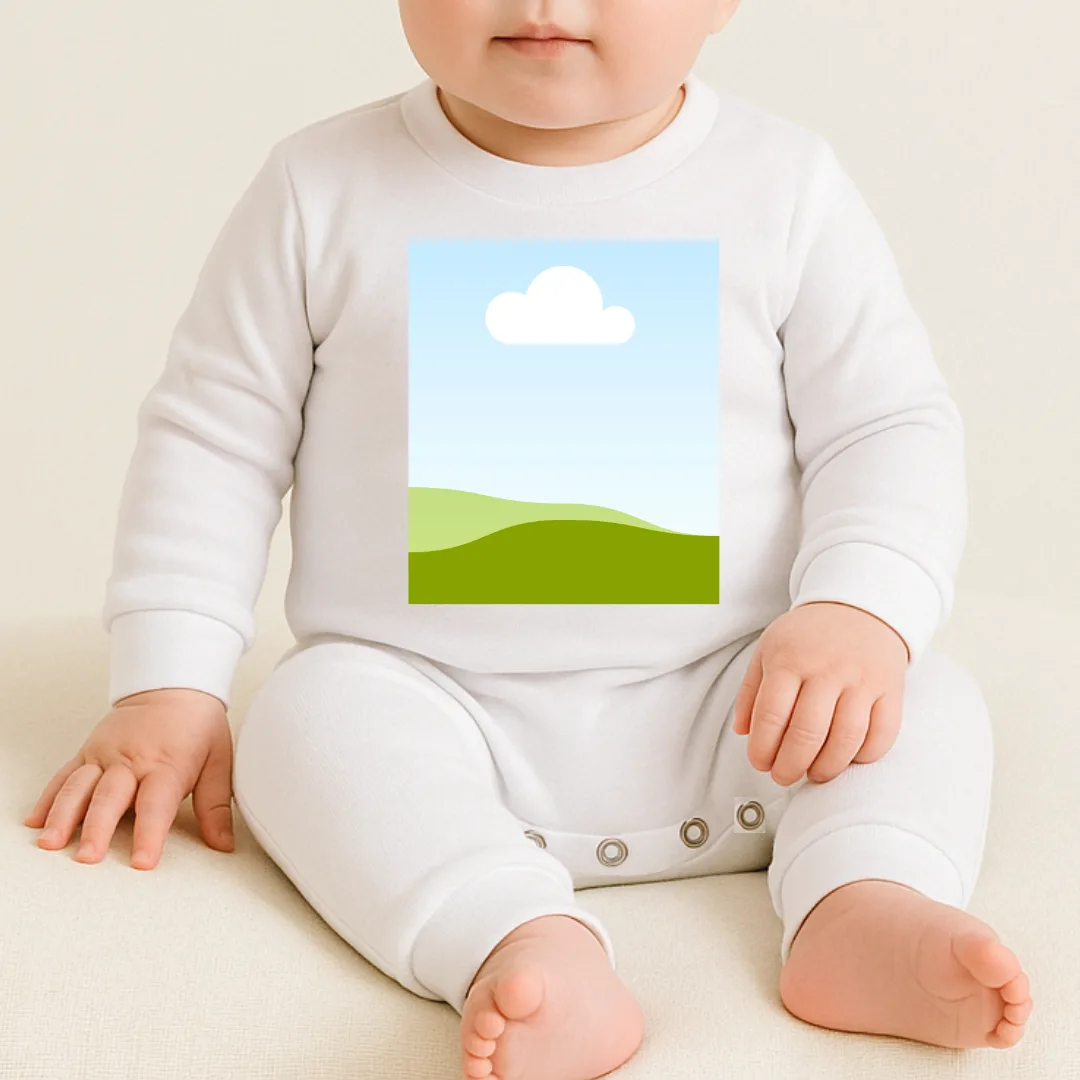Open Feet Babygrow Custom Printed