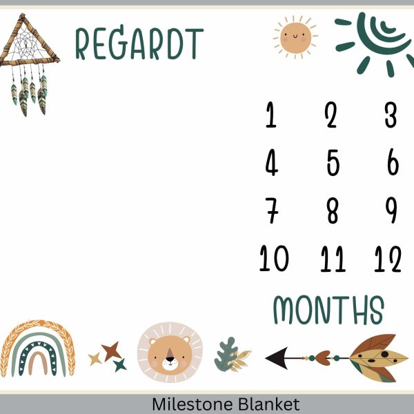 Boho Boys Milestone Blanket