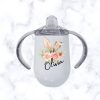 Bunny Ears and Name Baby Sippy Cup Egg-Shaped