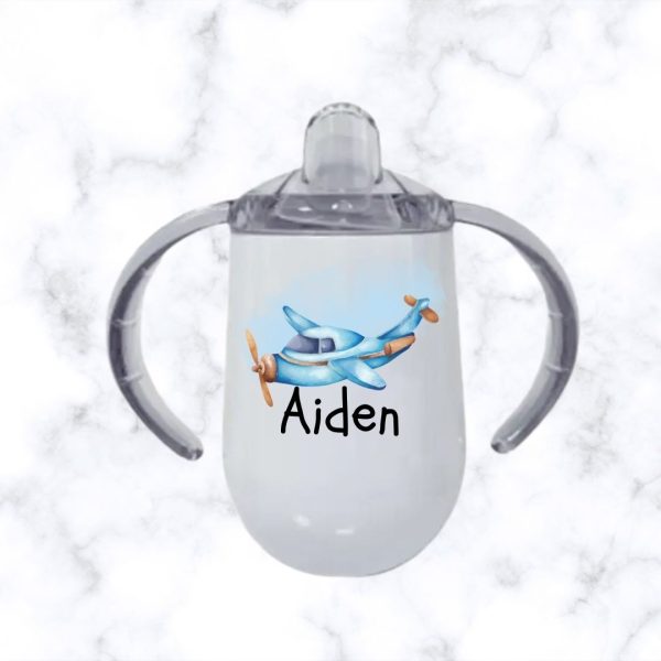 Airplane Baby Sippy Cup Egg-Shaped