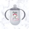 Girly Elephant Baby Sippy Cup Egg-Shaped