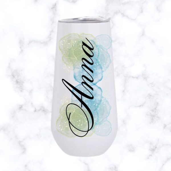 Watercolor Mix Champagne Flute
