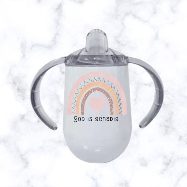 God Is Genadig Pienk Baby Sippy Cup Egg-Shaped