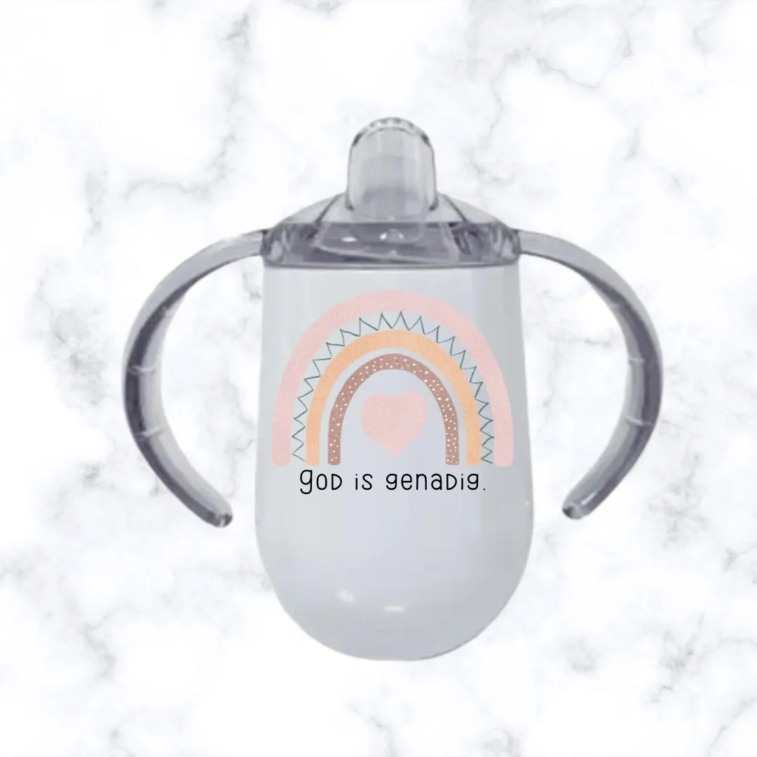 God Is Genadig Pienk Baby Sippy Cup Egg-Shaped