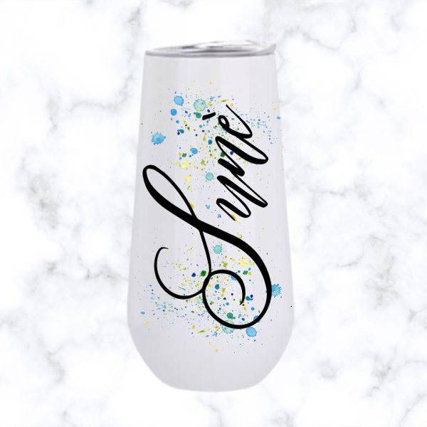 Color Splash Champagne Flute